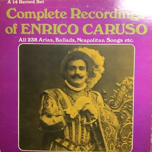 COMPLETE RECORDINGS OF ENRICO CARUSO-ORIGINAL MURRAY HILL 14-LP BOX SET-USED - Imagen 1 de 5