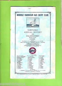 #D148. 1937 - 1938 MIDDLE HARBOUR 16ft SKIFF CLUB ANNUAL REPORT - Bild 1 von 1