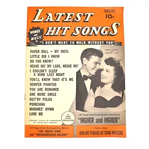 Antique - WWII Era c1943 - "Latest Hit Songs" Feb. 10 Cents - Magazine - Sinatra - Bild 1 von 6