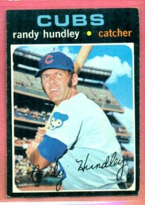 1971 TOPPS SEMI HI # 592 RANDY HUNDLEY CUBS EX+ - Image 1 of 2