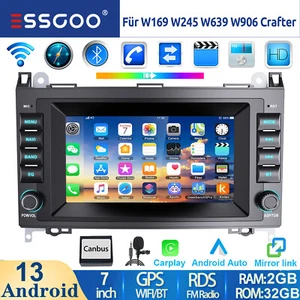 Carplay Autoradio Android 12 GPS WIFI RDS Für Mercedes Benz W169 W245 VW Crafter - Bild 1 von 22