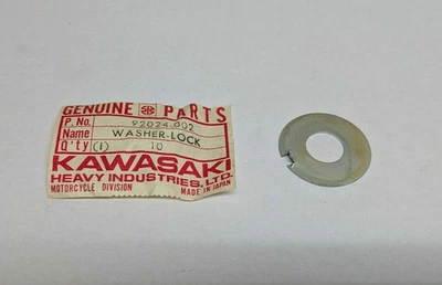 Arandela de bloqueo de transmisión 92024-002 NOS Kawasaki 1967-79 KE175 F3 F4 F6 F7 Foto 1 de 4