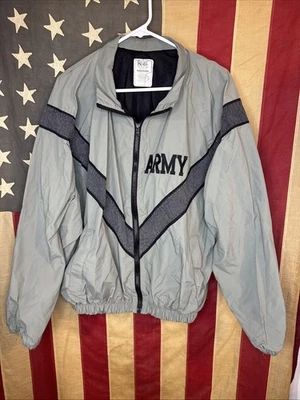 Chaqueta cortavientos mediana regular - Ejército IPFU PT física gris cremallera B683 Foto 1 de 4