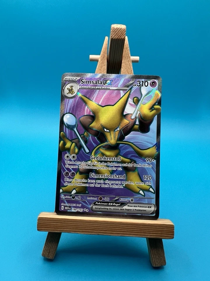 Pokemon 151 Karmesin & Purpur Simsala ex 188/165 Rare Full Art Deutsch - Bild 1 von 1