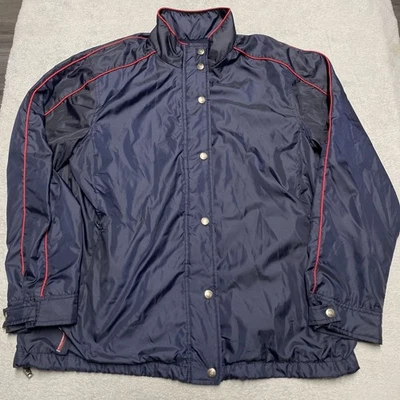 Chaqueta cortavientos vintage Ralph Lauren para mujer mediana azul marino con botones a presión años 90  Foto 1 de 4