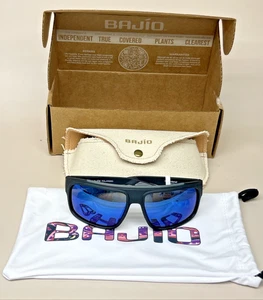Gafas de sol BAJIO GREENLAND marco negro mate lente de vidrio azul NUEVO garantía Lg - Imagen 1 de 9