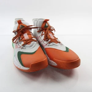 Miami Hurricanes adidas Boost Basketball Shoe Men's White/Orange New - Picture 1 of 5