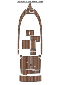 2006 Elamd 25 Swim Platform Cockpit Pad Boat EVA Foam Faux Teak Deck Floor Mat - Picture 1 of 18
