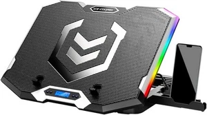 ICE COOREL Gaming Laptop Cooling Pad 15-17.3 Inch, Fan 6 Fans, Black - Picture 1 of 8
