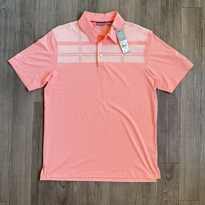 Camisa Polo Ashworth Para Hombre Rosa Mediana EZTEC2 Golf Absorbe Humedad Secado Rápido Foto 1 de 4