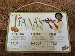 Disney The Princess and the Frog Tiana's Kitchen Hanging Wood Measuring Green - Picture 1 of 4