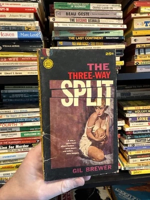 Vintage 1960 GIL BREWER THE THREE WAY SPLIT Gold Medal #987 1st Print Paperback! - Image 1 of 4