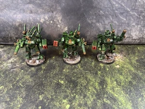 Warhammer 40k Tau Crisis Traje de Batalla 3x Pintado (#468) - Imagen 1 de 9