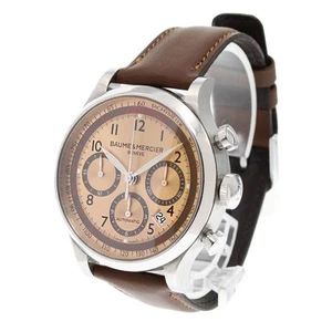 Baume & Mercier 65687 Capeland Chronograph Automatic Men's Watch Brown Dial - Picture 1 of 6