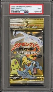 2000 Nintendo Pokemon Neo Genesis Japanese Foil Sealed Pack PSA 9 MINT - Picture 1 of 2