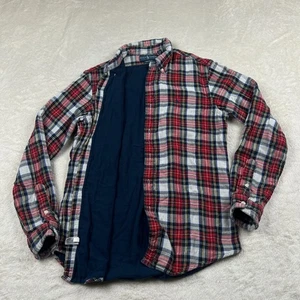 Vintage Ralph Lauren Thermo gefüttertes Flanellhemd Herren Medium weiß rot kariert - Bild 1 von 11