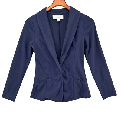 Chaqueta Blazer Caslon Mujer Azul Marino Un Pecho 1 Botón Talla PS Foto 1 de 4