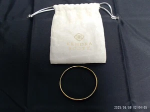 "Gebraucht" Kendra Scott Goldfarben Armreif Armband mit Kordelzug Schmuckbeutel - Bild 1 von 7