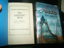 O Mais Belo Dead Ray Garton Capa Dura Assinado Cemitério Dança Horror Alan M Clark Arte!