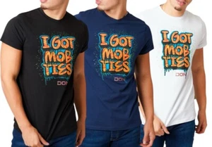 Mens SLIM T-shirt Graffiti MUSCLES Short Sleeve DON Jeans mob tie Designer 10726 - Picture 1 of 29
