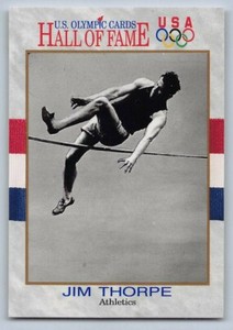 1991  JIM THORPE - Hall of Fame OLYMPIC CARDS # 3 - TRACK/FIELD & FOOTBALL