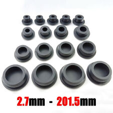 Black Round Hole End Caps Silicone Rubber Seal Plug Tube Pipe Insert 2.7~201.5mm