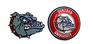 (2) Parche bordado 3 pulgadas hierro/coser con logotipo del equipo Gonzaga Bulldog - Imagen 1 de 3
