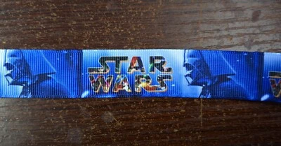 7/8" Star Wars Lettering Darth Vader Ribbon - SOLD BY YARD - Image 1 of 2