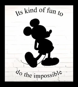 It kind of fun to do the impossible Disney Magic Mickey Mouse imagination MAGNET - Picture 1 of 1