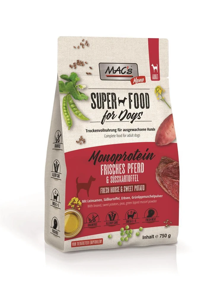 MAC's DOG Trockenfutter Mono Pferd 750g Hunfefutter - Bild 1 von 1
