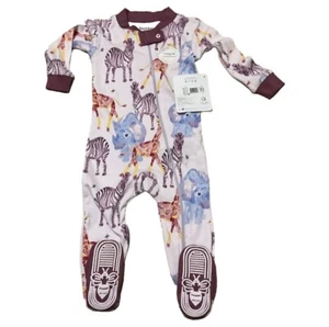 🐻 Burt's Bees Baby Clothing Girls Wild Safari Sleeper Size 6-9 Months - Picture 1 of 3
