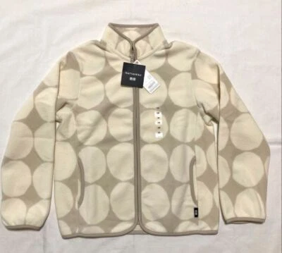 Uniqlo x Marimekko 2024 Women Fleece Full-zip Jacket Black Gray Beige 465208 NEW - Image 1 of 4