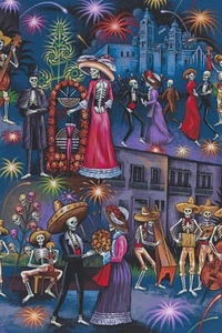 Tela de algodón BRILLANTE Alexander Henry LA PARRANDA BTHY  - Imagen 1 de 1