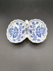 Vintage Meissen Porcelain Blue Onion Pattern Individual Nut Dish Or Salt - Picture 1 of 6