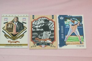 TONY GWYNN (3) 2012 COOPERSTOWN INDUCTION & BASE #15&110 2021 DIAMOND KINGS #30