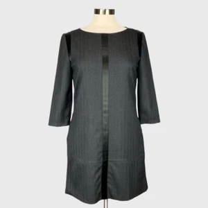 rag and bone Womens Gray Wool Herringbone Shift Dress Pockets 3/4 Sleeves size 6 - Picture 1 of 10