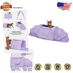 Versatile Airline Approved Pet Carrier for Small Medium Cats & Dogs - Violet - Picture 1 of 11