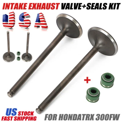 ENGINE INTAKE EXHAUST VALVE & SEALS FOR HONDA TRX300FW FOURTRAX 4x4 1988 - 2000 - Image 1 of 4