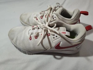 Nike Women's Zoom Hyperace Volleyball Shoes Size 9 White Red - Picture 1 of 10
