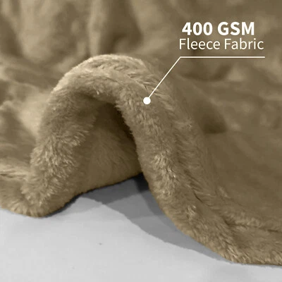 Manta de sofá cama reversible grande de piel sintética polar súper suave ligera Foto 1 de 4