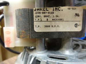 Jakel Motor J238-087-8165; 43K4001: 120V, 60HZ, 3400RPM----"USED" - Picture 1 of 5