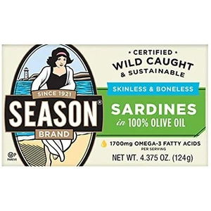 Season Sardines in Olive Oil, 4.375-ounce (Pack of 6) - Picture 1 of 2