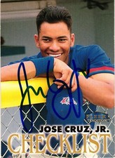 Jose Cruz Jr. 1998 Fleer Tradition Checklist MLB Baseball AUTO Card #571