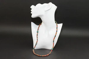 Collar con cuentas de loza egipcia estilo antiguo aprox. 1920 E - Imagen 1 de 5