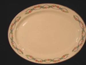 Vintage Hall Superior China Wildfire Pattern 10 x 13 1/2 Inch Platter - Picture 1 of 3