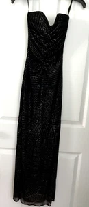 Jessica McClintock Gunne Sax  Long Dress Womens Size 3/4 Black Shimmer - Picture 1 of 5