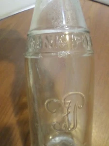 Antike sehr seltene Frank Piff Bethlehem PA registriert 6,5 Unzen Seltzer Soda Flasche - Bild 1 von 6