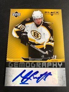 MATT LASHOFF 2007-08 Upper Deck Black Diamond Gemography AUTO Card #G-ML Bruins