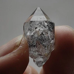 5g Natural Black Phantom Herkimer Diamond DT Quartz Crystal Healing Stone 3850 - Picture 1 of 17