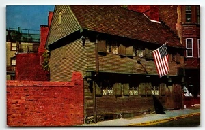 Postcard Paul Revere House Exterior Boston Massachusetts MA UNP - Picture 1 of 2